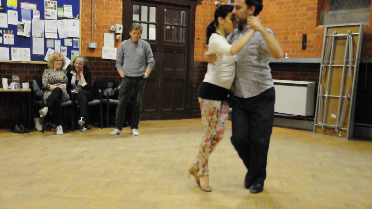 Maral Kojayan & Mariano Laplume after class demonstration at Reading Tango Club