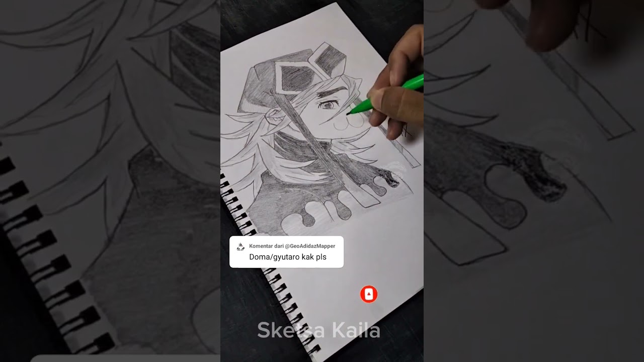 Drawing Doma from Demon Slayer #anime#doma#demonslayer#art#artwork#viral#funny#funart#fyp #shorts