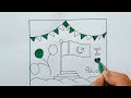 14 august drawing || how to draw || 14 august drawing pakistan india || 14 august poster pakistan