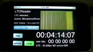 LTCReader - linear timecode reader for iPod touch and iPhone