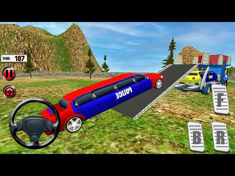US Police Limo Car Transporter Truck Driving Sim 3D - Android Gameplay