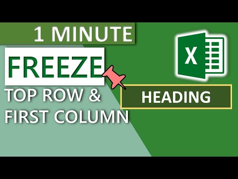 Excel Freeze Top Row and First Column (2020) - 1 MINUTE