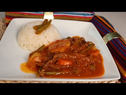 Receta de hilachas guatemaltecas. Beef flank Steak.