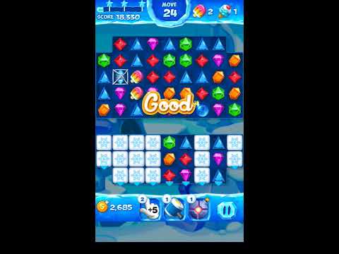 Jewel Pop Mania:Match 3 Puzzle Level 132 ( Ice Cream Town Episode ) - Walkthrough ( No Booster )