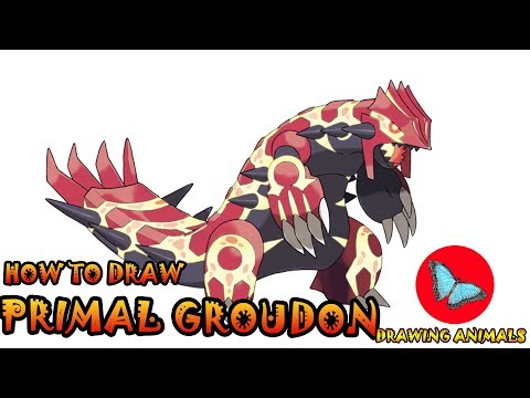 How To Draw Primal Groudon Pokemon | Drawing Animals