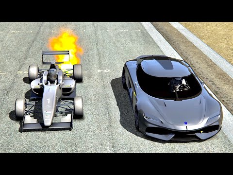Koenigsegg Gemera vs Formula Jet Engine - Drag Race 20 KM