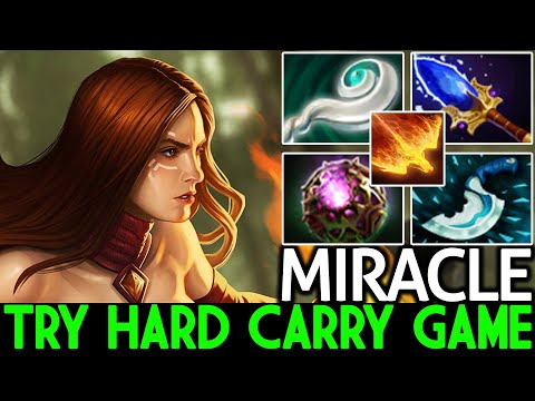 MIRACLE [Lina] Enter Beast Mode Try Hard Carry Game Dota 2