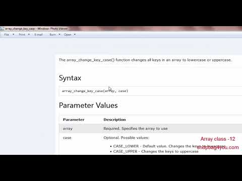 Php Array Class 12 Array_change_key_case Php Programming With Web Development