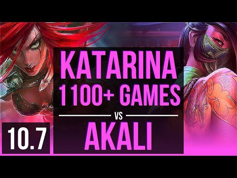 KATARINA vs AKALI (MID) | Rank 8 Katarina, 1.6M mastery points, 1100+ games | EUW Challenger | v10.7
