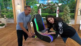 X Rocker Chimera LED Gaming Rocker Chair with 2.0 Wired Audio on QVC