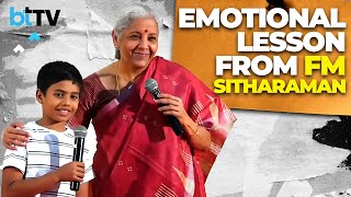 Download lagu Nirmala Sitharaman's Emotional Moment: Teaching Children The Value Of Saving mp3