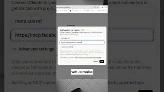 Connect Claude AI with Meta ads in 1 Click | #claudeai #metaads2026