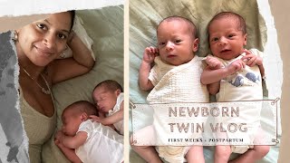 FIRST MONTH WITH NEWBORN TWINS | POSTPARTUM JOURNEY | CHOOSING NAMES