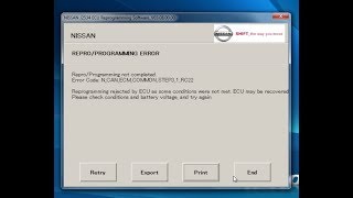 Nissan ECM Reprogram J-2534/NERS (WITH AN ERROR!)