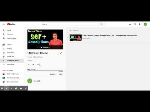 01061 Spanish Lesson - Present Tense - Ser + descriptions & characteristics