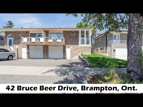 42 Bruce Beer Drive Brampton - Semi-Detached Home for Sale