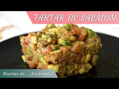 TARTAR DE SALMÓN y aguacate ¡Un canapé delicioso!