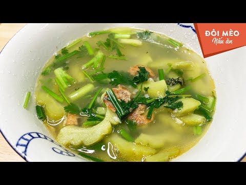Canh khổ qua nấu tôm