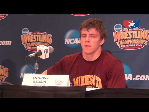 Tony Nelson (Minnesota) after 285 lbs. semifinal win at NCAAs