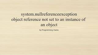 system.nullreferenceexception c#