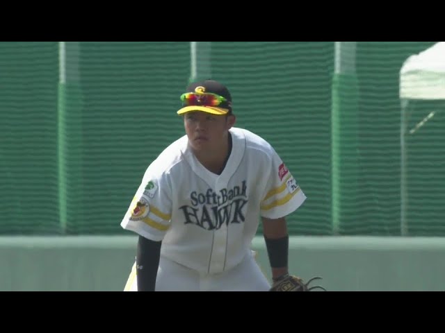 【ファーム】痛烈な打球を掴み取る!! ホークス・吉田賢吾 失点を防ぐファインプレー!!  2024年9月8日 福岡ソフトバンクホークス 対 広島東洋カープ