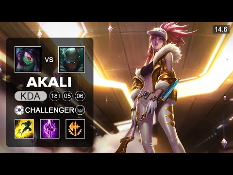 Akali vs Pyke Mid - KR Grandmaster - Patch 14.6 Season 14