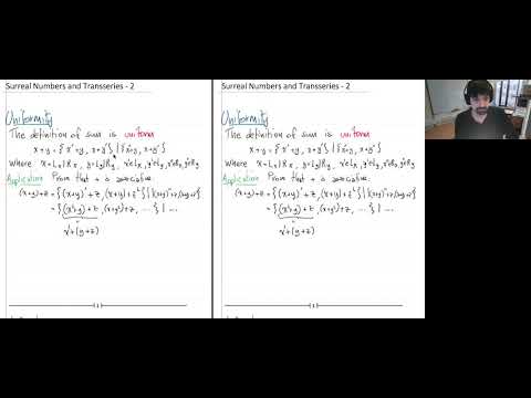 Vorlesung Nr. 2: Surreale Zahlen und Transreihen