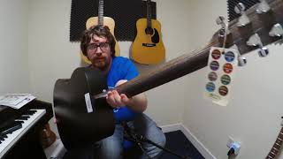 Video thumbnail for Martin OMXAE Black Guitar by Ryan's guitar stuff
