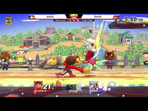 SI:D - Amiin (Mii Brawler) Vs. Smuff (Mario, Cpt.Falcon) - Winners Top 48 - Smash 4 Singles