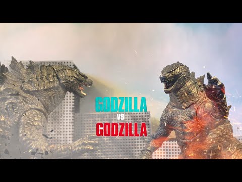 Godzilla 2021 vs Godzilla 2014 Stop Motion Battle.