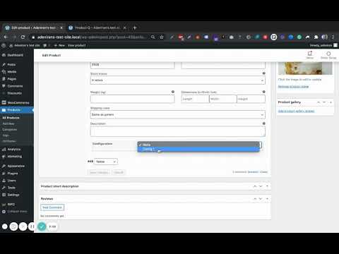 How to assign a configuration to a variable product on Wordpress