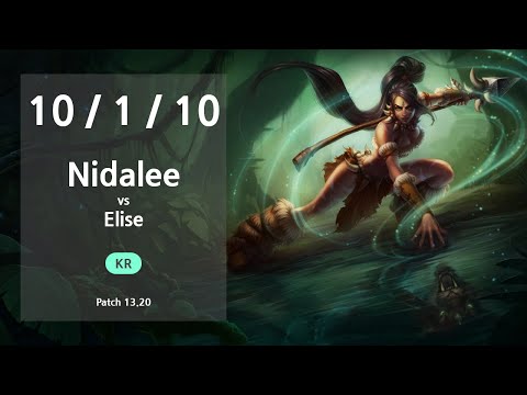 Nidalee Jungle vs Elise - KR Challenger Patch 13.20