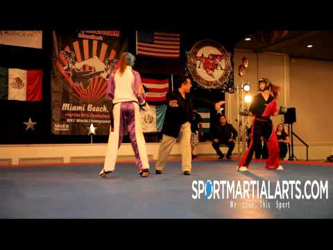 RaeLynn Perkins v Robyn Lebuffe - Women's Sparring Grands - Pan American Int'ls 2013