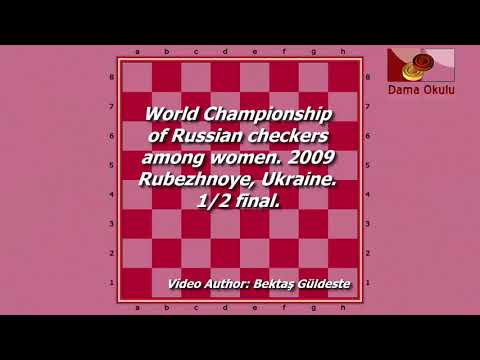 Tyurina Maria (RUS) - Sarshaeva Zhanna (RUS). World Draughts-64_women. Semifinal.