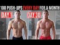 I did 100 push-ups EVERY DAY for a month and this is what happened...