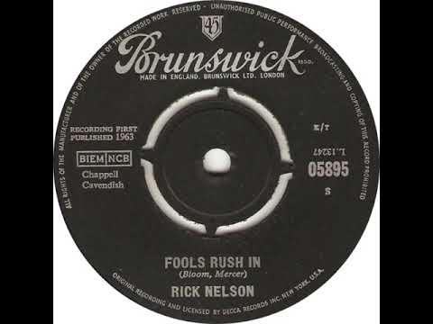 UK New Entry 1963 (220) Rick Nelson - Fools Rush In