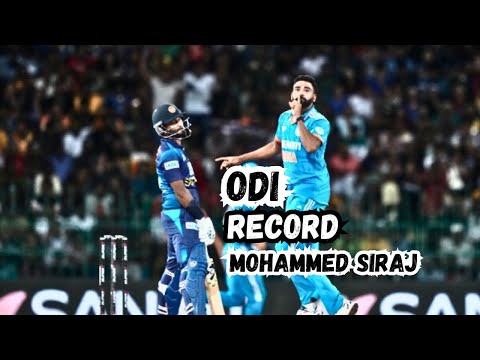"Mohammed Siraj's Spectacular ODI Records: A Bowling Sensation" #cricket