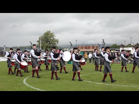 Stockbridge Pipe Band in Grade 3A finals at 2022 British Pipe Band Championships in Scotland