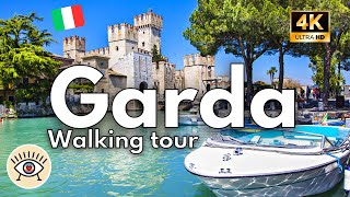 Lake Garda, Sirmione ✅ Italy 4K WALKING TOUR | Walking tour with subtitles! - History - ASMR