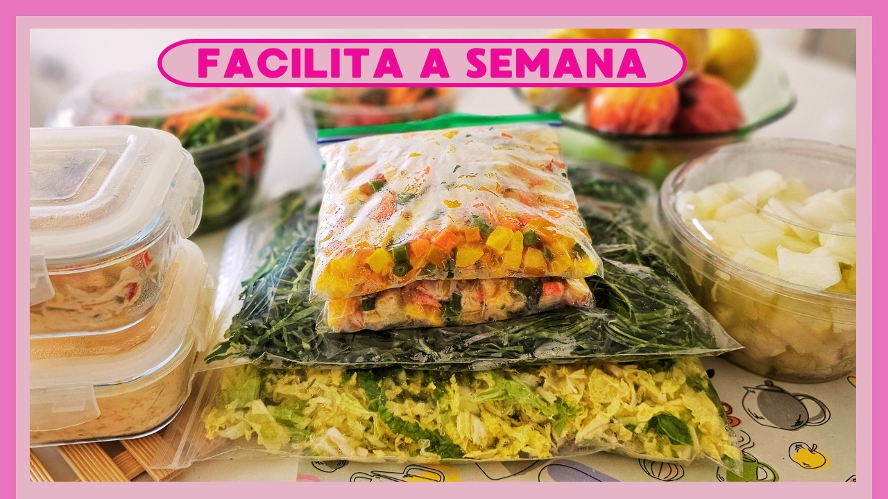 ORGANIZANDO SALADAS, LEGUMES  E FRUTAS PARA A SEMANA | Mais praticidade nos dias de correria