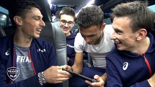 Tilburg 2018 : Dans le car des Bleus Tilburg 2018 : Dans le car des Bleus