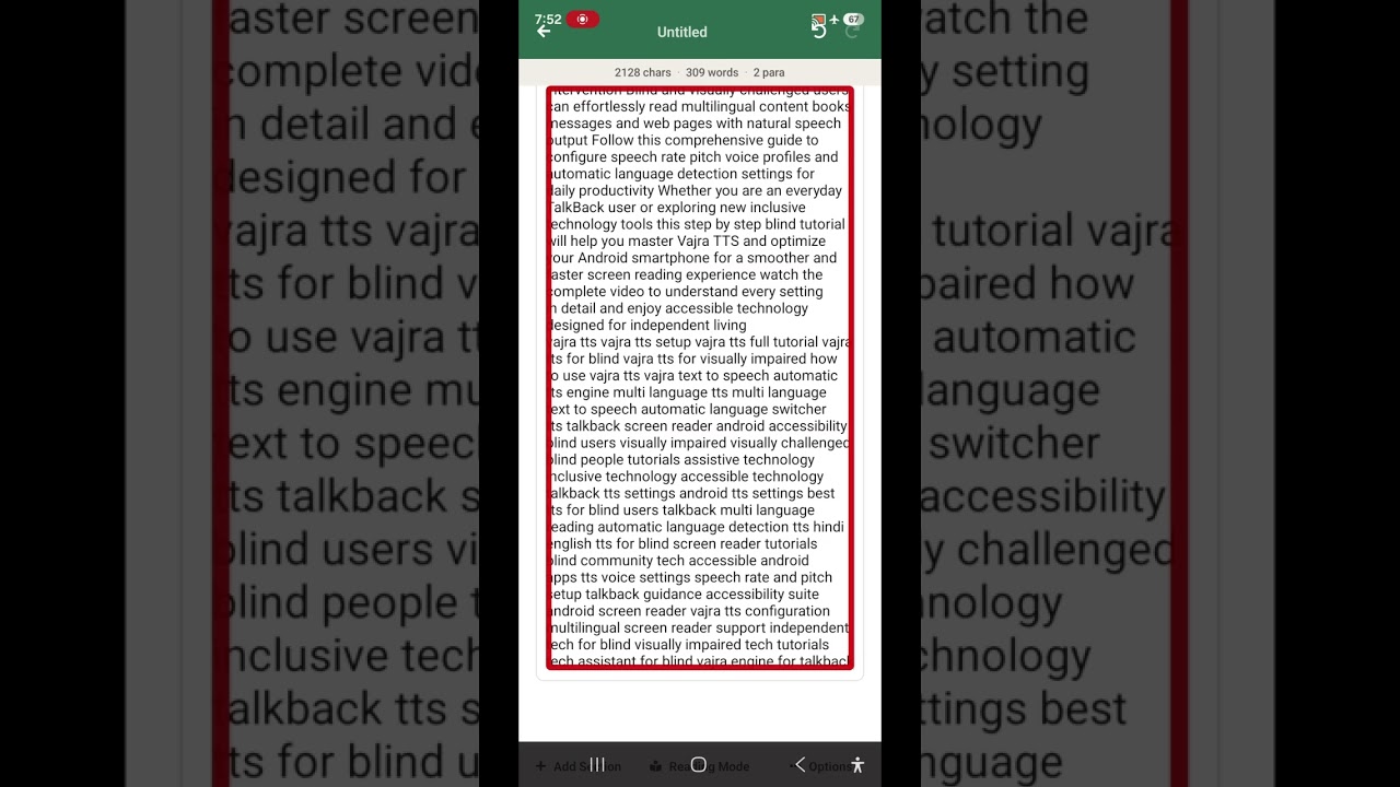 Vajra TTS Fastest Auto Multi Language Switching Setup for Blind Modern Powerful Android Voice Engine