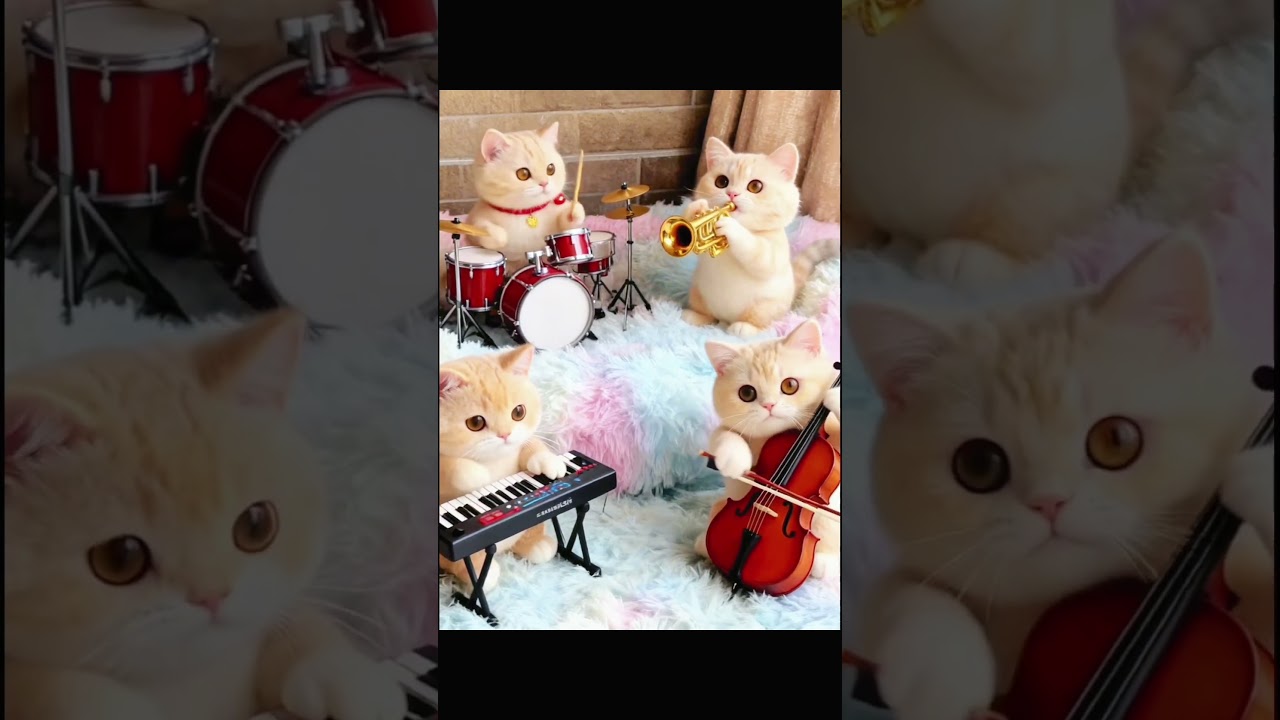 We are the adorable Kitty Choir! 私たちはかわいいネコちゃん合唱団です#しゃべる猫#cutecat #かわいいニャンコたち#子ネコ#kitten #catshorts