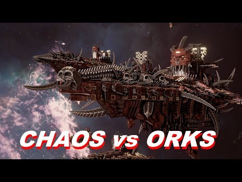Chaos vs Orks! Khorne Fleet, Rank 127, Heroic Difficulty, 1500 Points - Battlefleet Gothic Armada