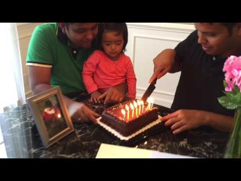 Cutting cake on Fathers Day