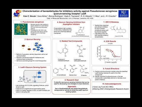 <p><span style="color: rgb(32, 31, 30);">Characterization of benzaldehydes for inhibitory activity against the&nbsp;</span><em style="color: rgb(32, 31, 30);">Pseudomonas aeruginosa&nbsp;</em><span style="color: rgb(32, 31, 30);">quorum-sensing receptor LasR</span></p>