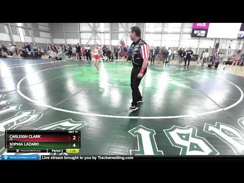 85 Lbs Semifinal - Carleigh Clark, OK Vs Sophia Lazaro, CA 43e7