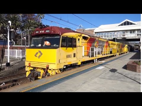 6003 / 6007 with Aurizon 9455 coal wagon transfer - 13/7/17