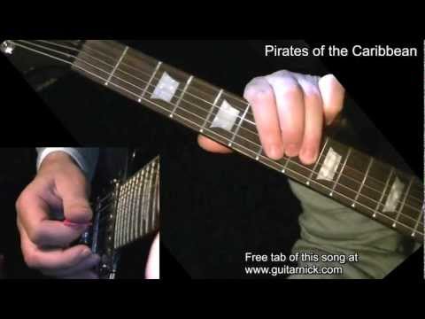 PIRATES OF THE CARIBBEAN: Electric Guitar Lesson + TAB by GuitarNick