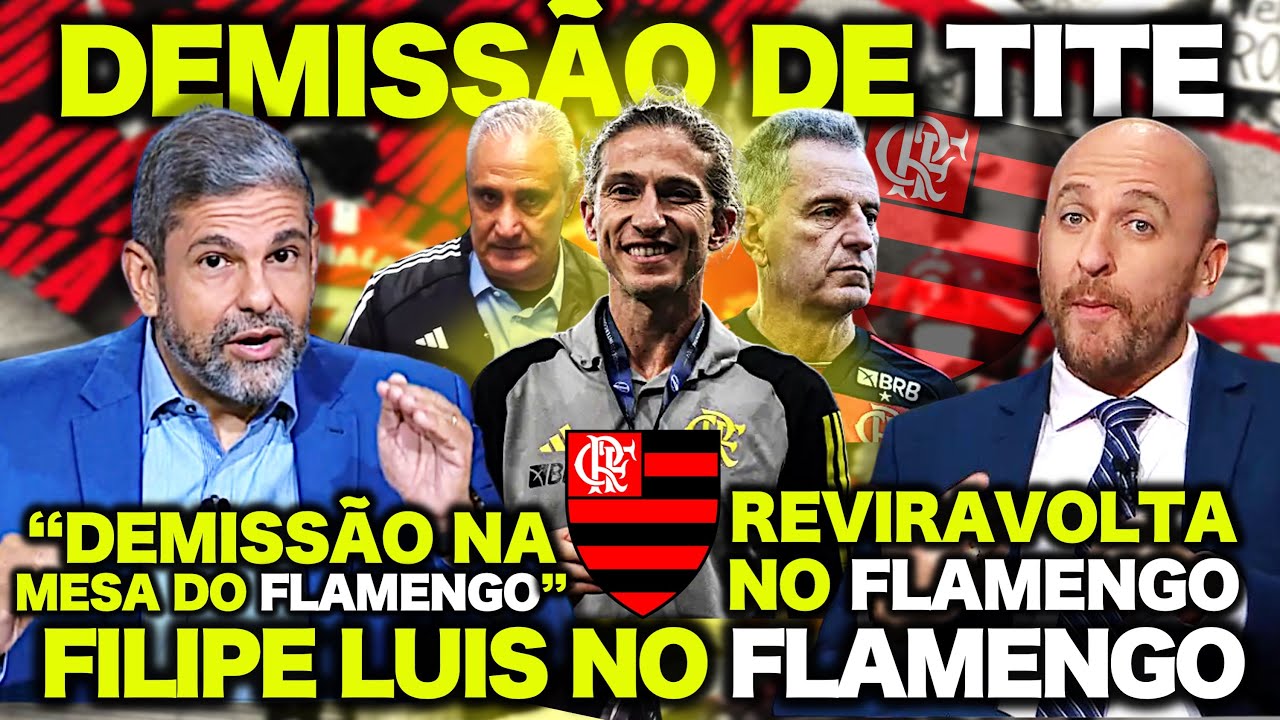 É INFORMAÇÃO! DEMISSÃO DE TITE no FLAMENGO! FILIPE LUIS NOVO TÉCNICO do FLAMENGO ? A VERDADE 😱